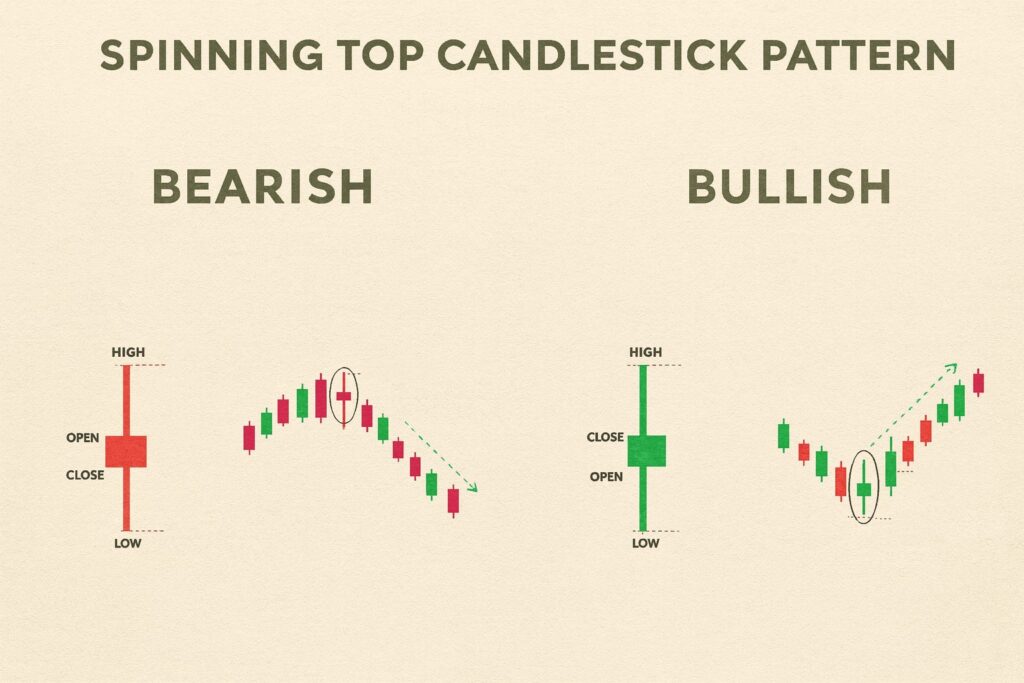 Doji vs Spinning Top